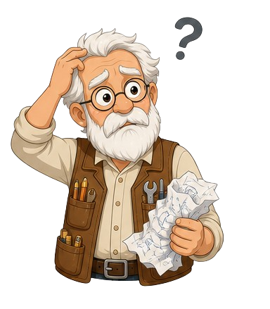 Engineer scratching head